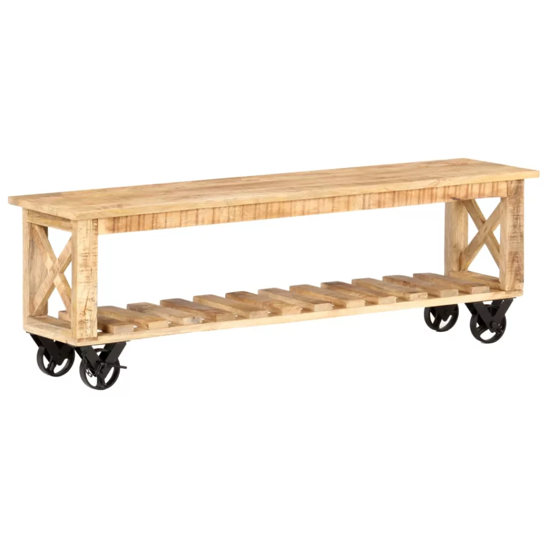 Tv-schrank 130x30x42 Cm Raues Mangoholz günstig online kaufen