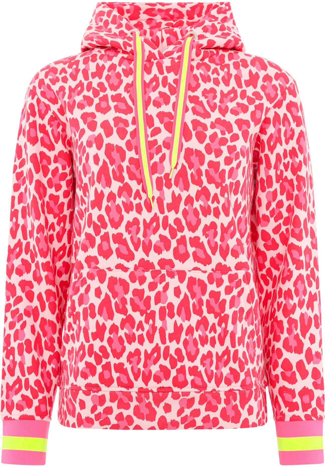 Zwillingsherz Hoodie ""Leo Allover Neon Kante"", mit Animal-Design und kont günstig online kaufen