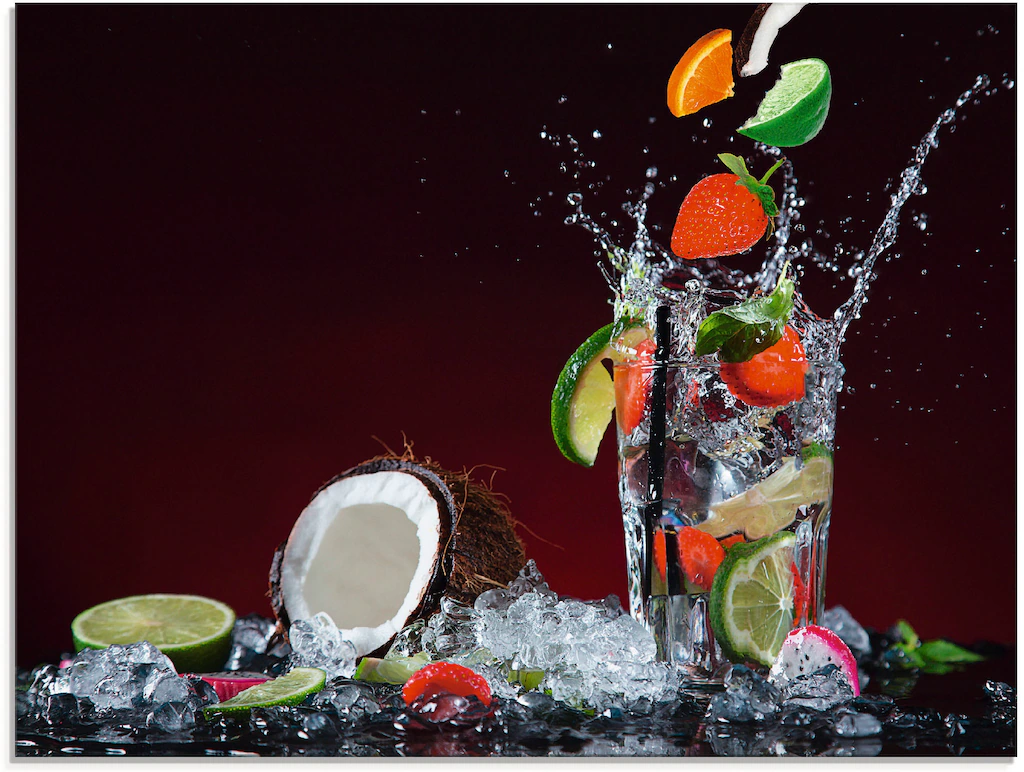 Artland Glasbild "Frischer Fruchtcocktail II", Getränke, (1 St.), in versch günstig online kaufen