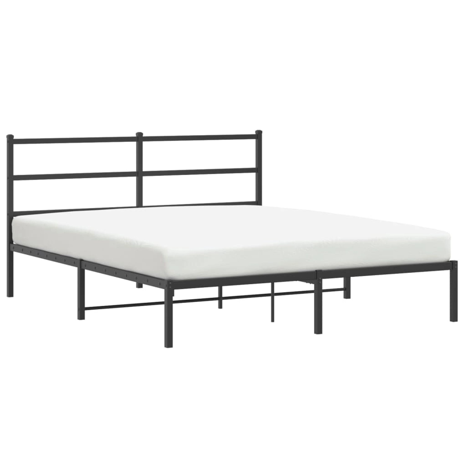 vidaXL Bettgestell mit Kopfteil Metall Schwarz 160x200 cm Modell 21939306 günstig online kaufen