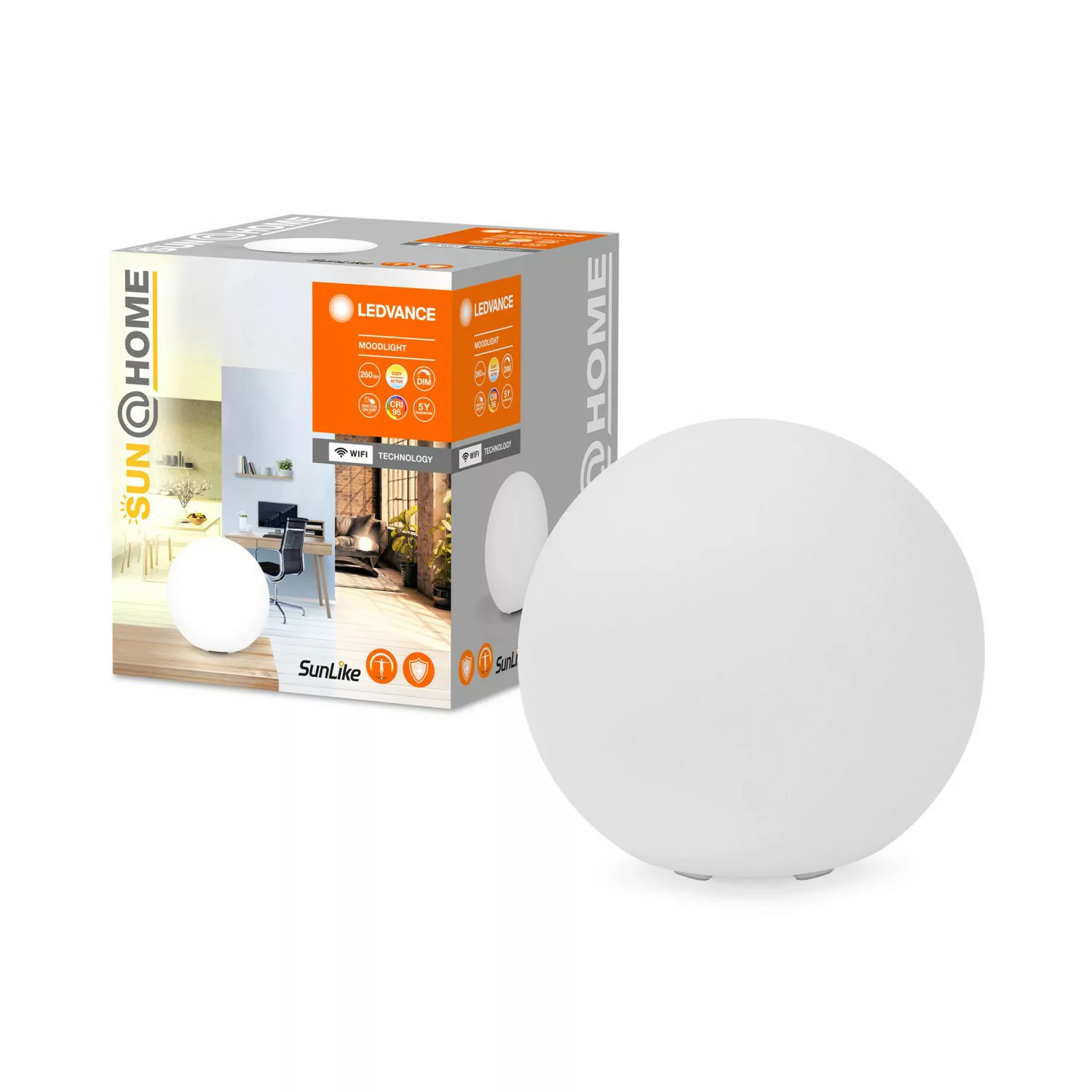 Ledvance Tischlampe Moodlight Sun@Home Smart+ Weiß Ø 20 cm günstig online kaufen