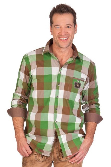 Spieth & Wensky Trachtenhemd Trachtenhemd - SYROS - blau, grün, rot günstig online kaufen