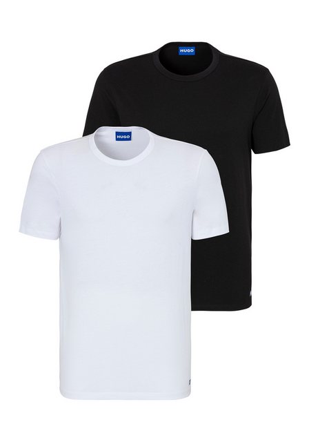 HUGO Blue T-Shirt BLUE3_Naolo (Packung, 2-tlg) mit kleinem Label am Saum günstig online kaufen