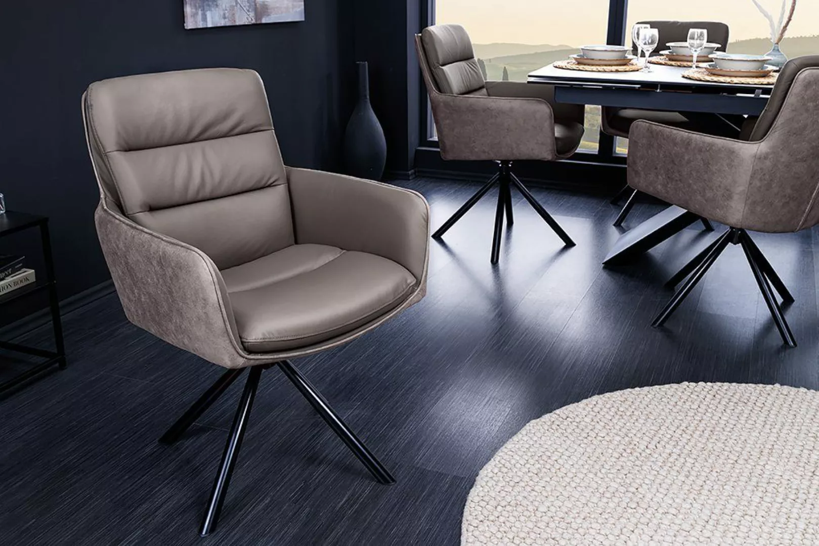riess-ambiente Polsterstuhl BIG GEORGE taupe / günstig online kaufen