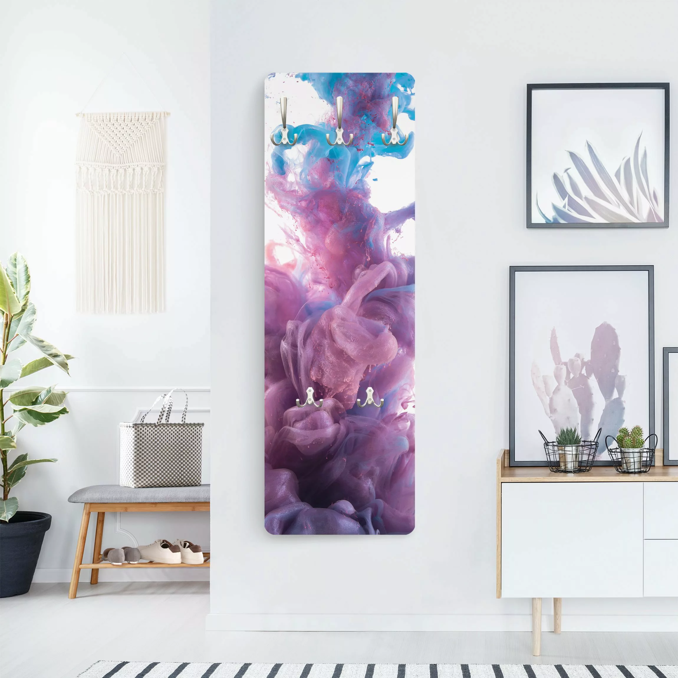 Wandgarderobe Holzpaneel Abstrakt Abstrakter flüssiger Farbeffekt günstig online kaufen