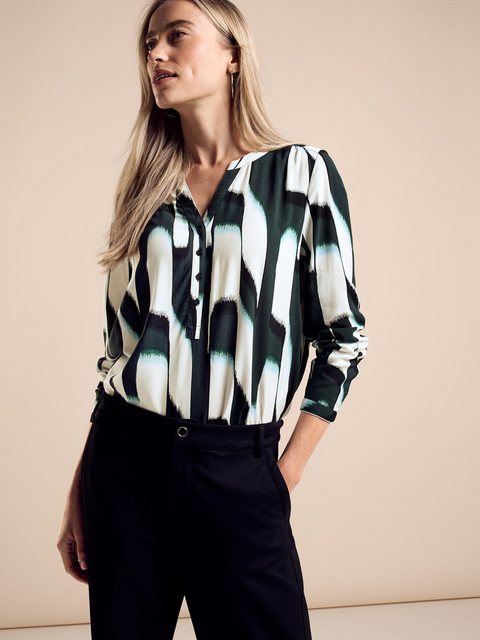 STREET ONE Klassische Bluse Street One Bluse mit Grafikprint in Hunter Gree günstig online kaufen