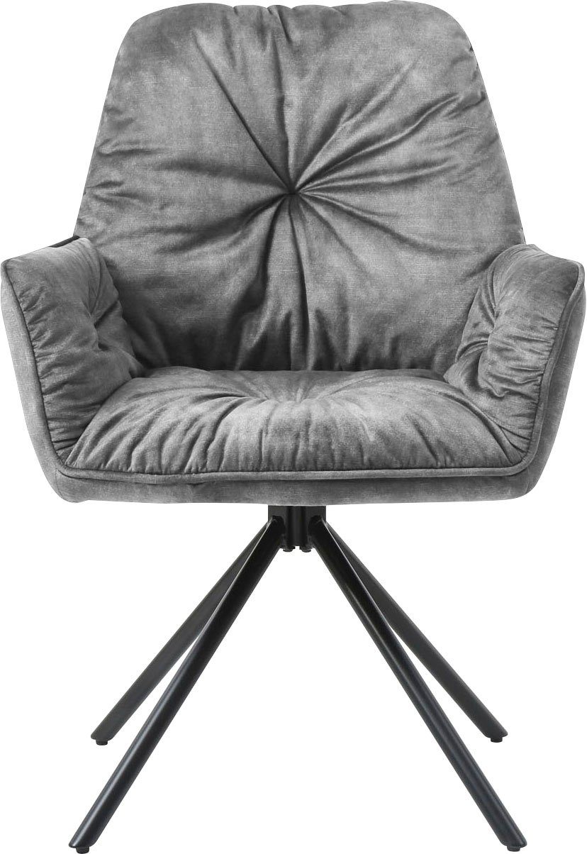 SalesFever Esszimmerstuhl "Ottawa Armlehnstuhl", 1 St., Samtvelours, 360 Dr günstig online kaufen