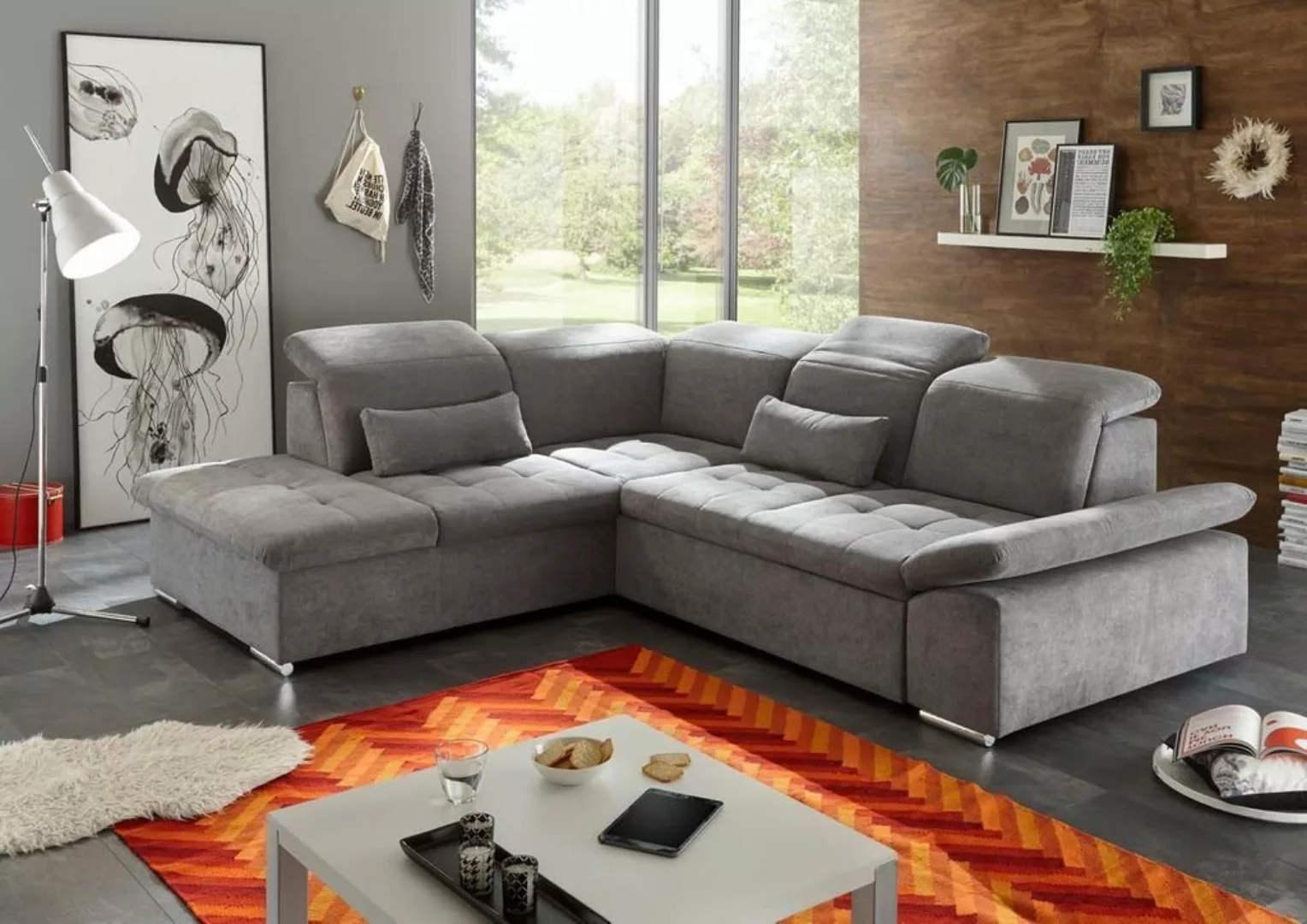ED EXCITING DESIGN Ecksofa, Wayne Ecksofa 276x240 cm Couch Eckcouch Sofa Gr günstig online kaufen