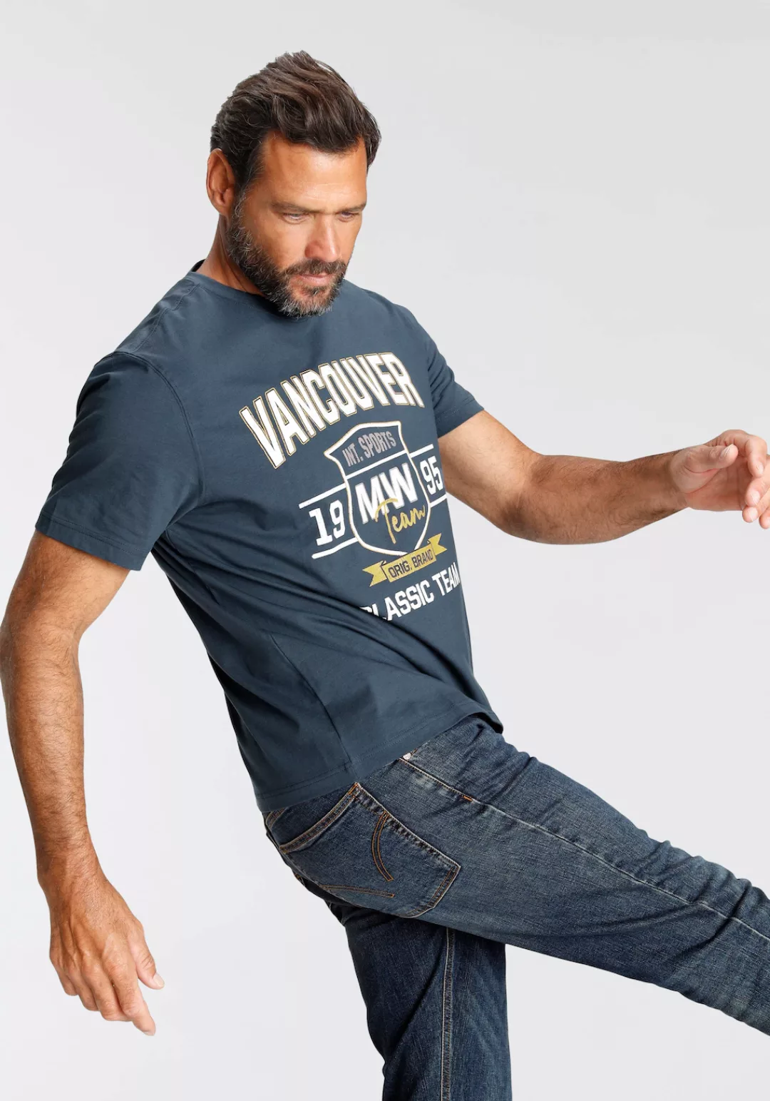 Man's World T-Shirt mit modischem Print günstig online kaufen