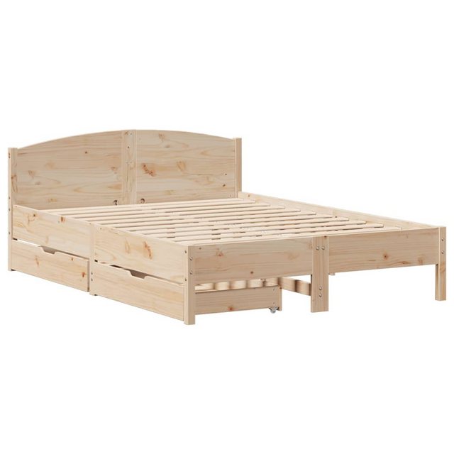 vidaXL Bettgestell Massivholzbett ohne Matratze 160x200 cm Kiefernholz Bett günstig online kaufen