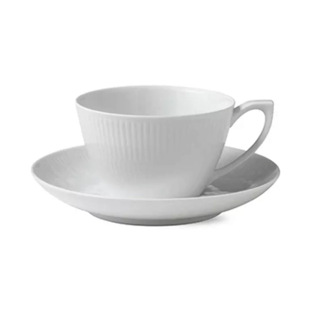 White Fluted Teetasse 28cl günstig online kaufen