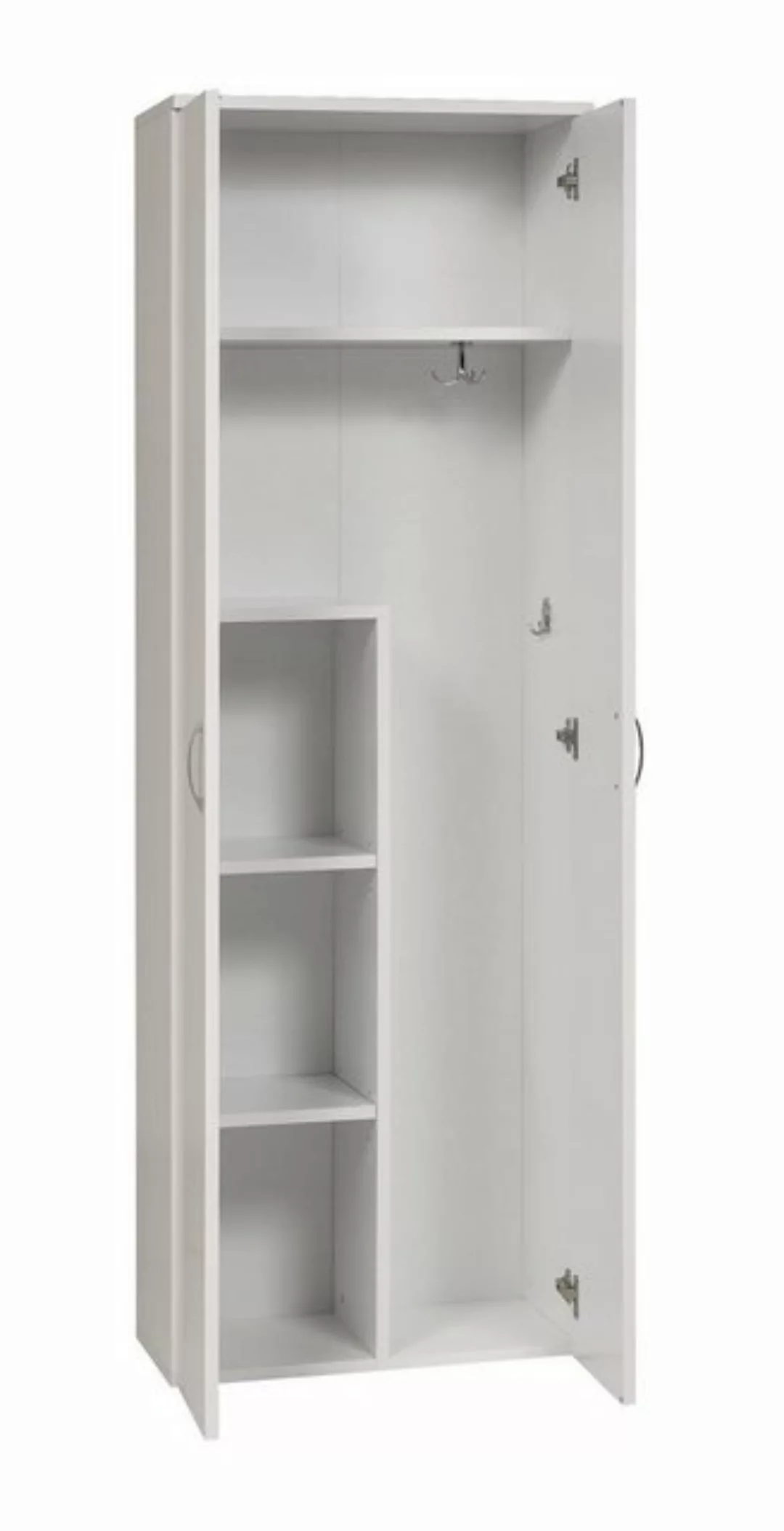 Furni24 Kleiderschrank Kleiderschrank, weiß, 60x180x34 cm günstig online kaufen