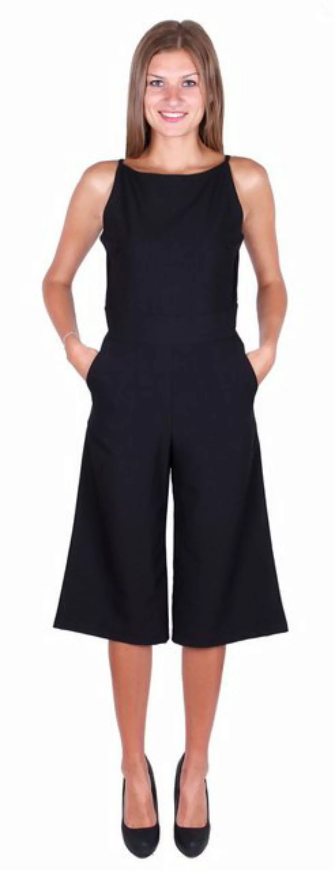 Sarcia.eu Culotte-Overall John Zack Schwarzer eleganter 3/4-Bein-Jumpsuit X günstig online kaufen