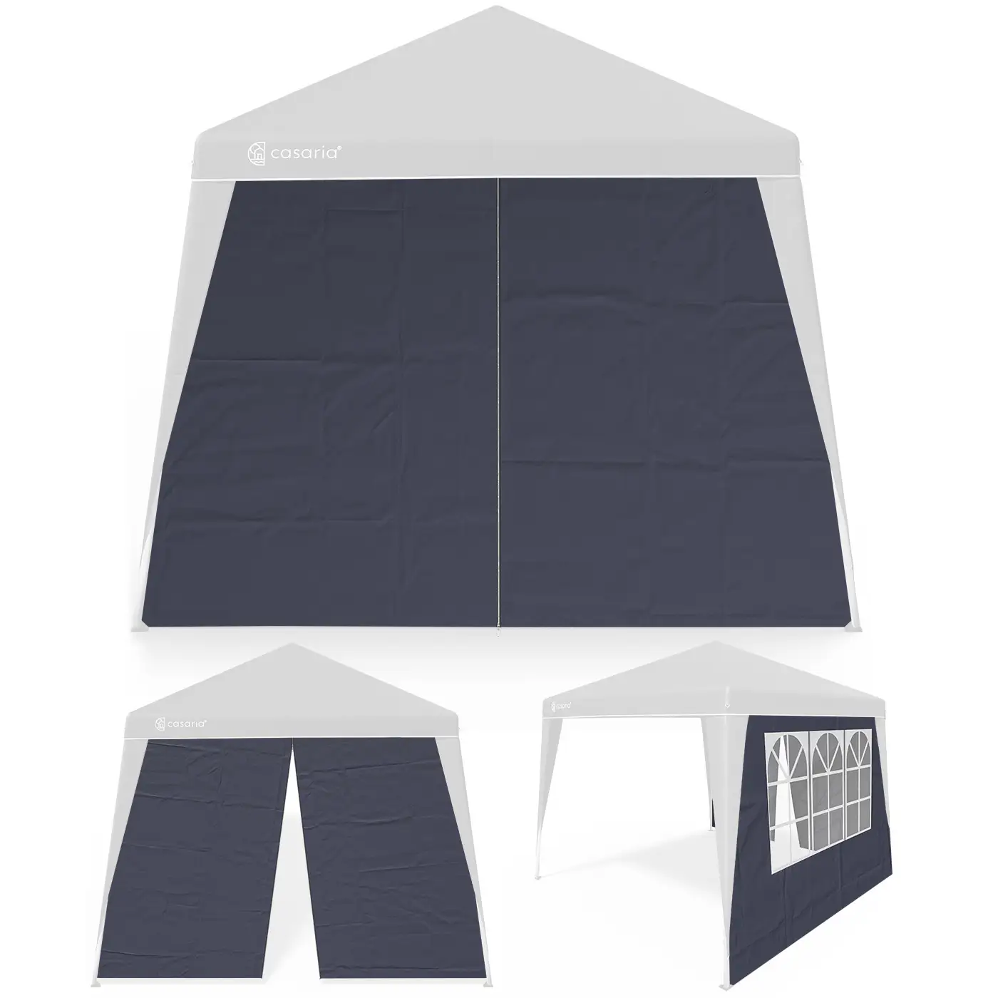 Seitenwand Faltpavillon Capri 2er-Set Anthrazit 3x3m günstig online kaufen