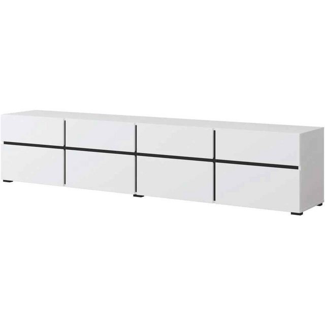 Beautysofa TV-Schrank CROSS TV-Schrank mit vier Schubladen, B:225cm, H:48cm günstig online kaufen