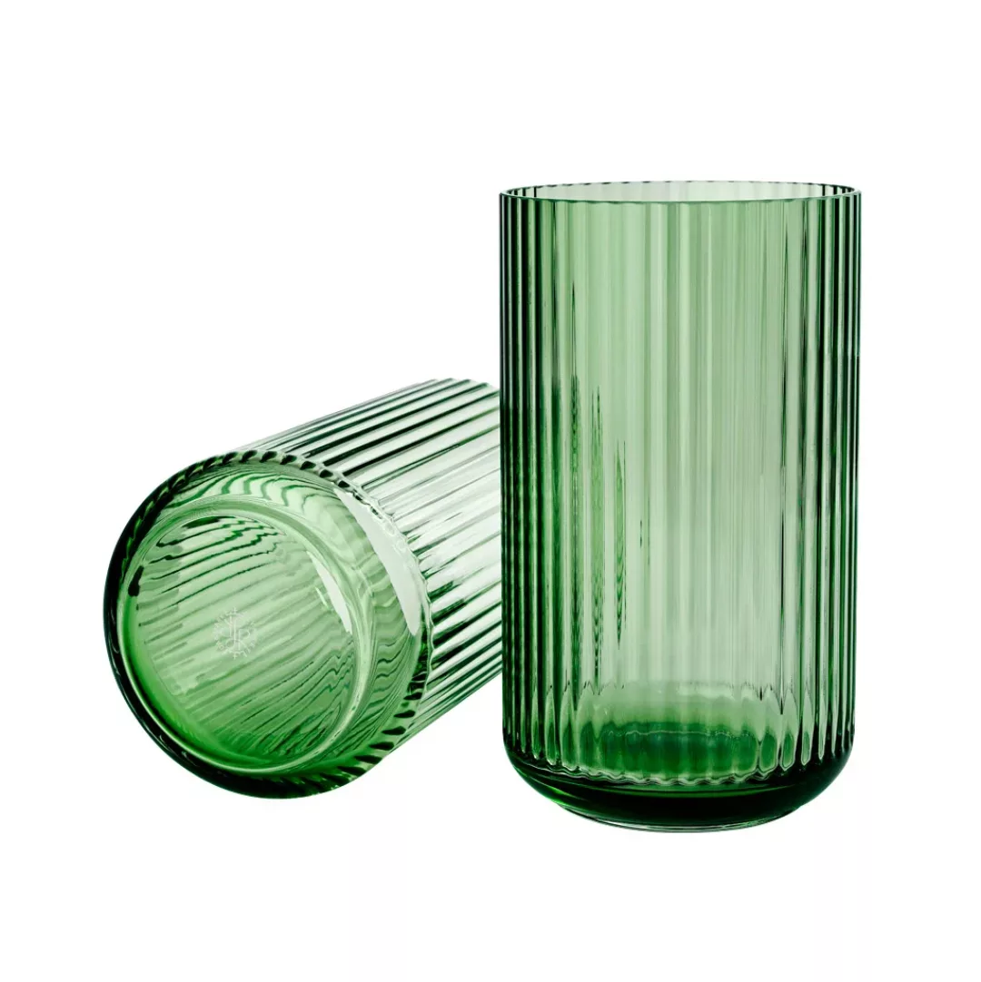 Lyngby Vase Glas Mitternachtsblau 38cm günstig online kaufen