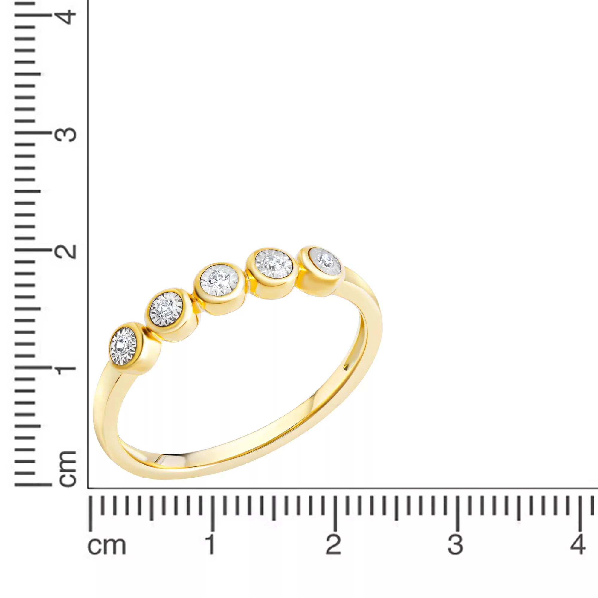 Diamonds by Ellen K. Fingerring »Gold 585 zweifarbig mit 5x Brillant zus. 0 günstig online kaufen