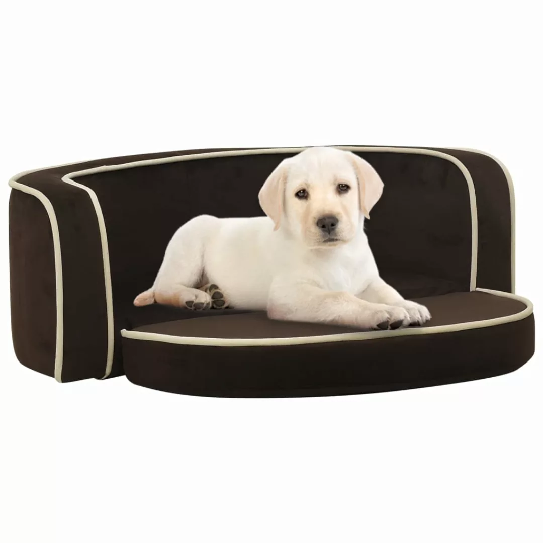 Klappbares Hundesofa Mit Waschbaren Kissen 73x67x26 Cm Plüsch Braun günstig online kaufen