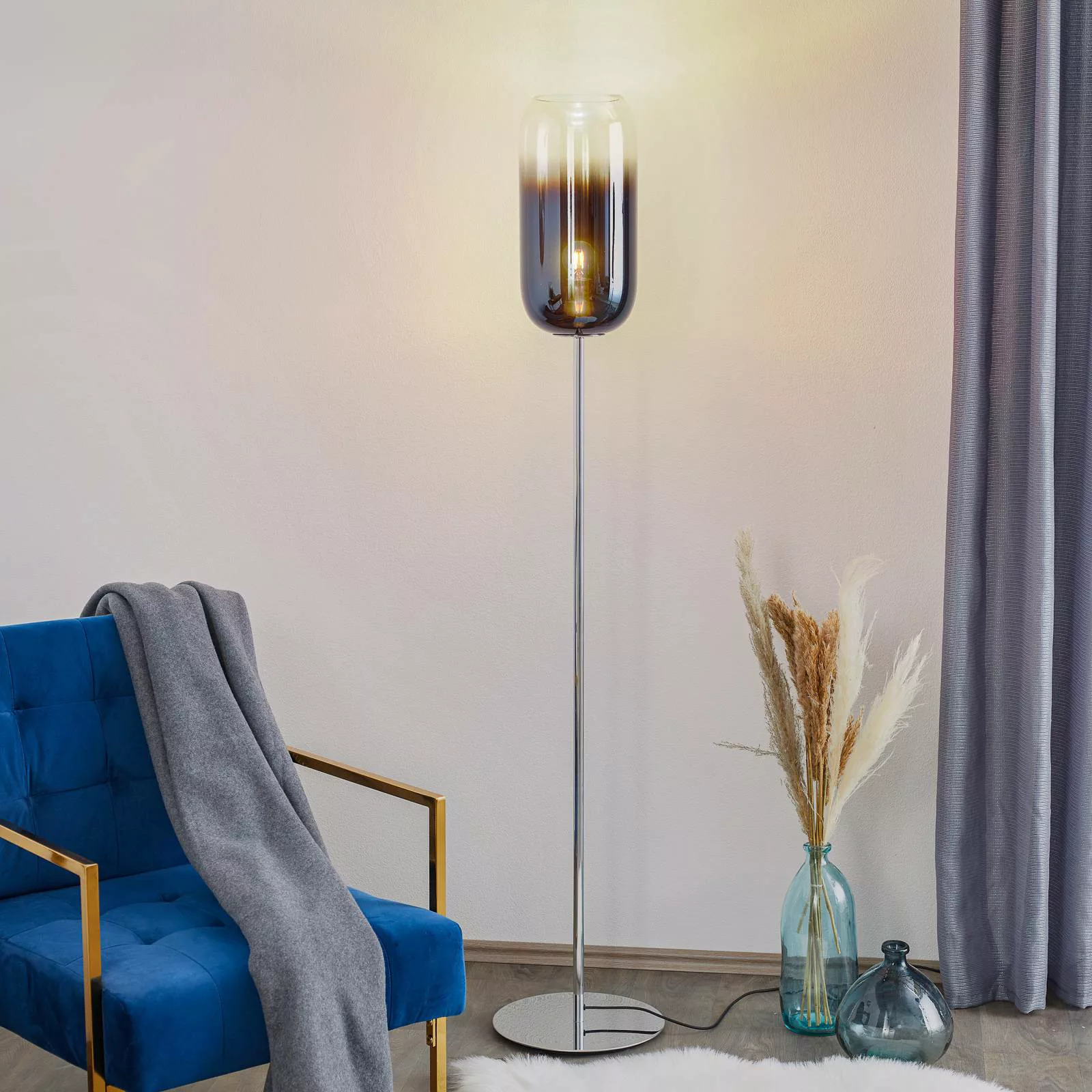 Artemide Gople Stehleuchte blau/silber günstig online kaufen