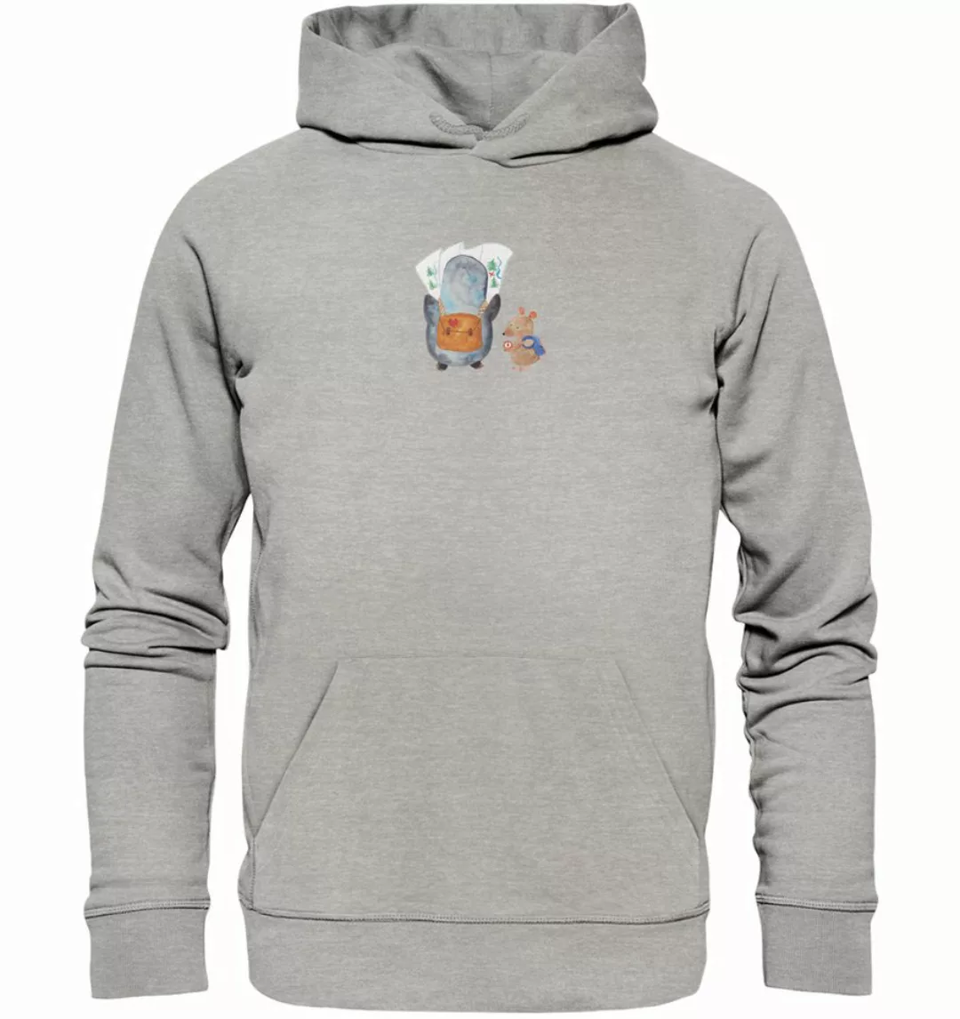 Mr. & Mrs. Panda Hoodie Größe L Pinguin & Maus Wanderer - Heather Grey - Ge günstig online kaufen