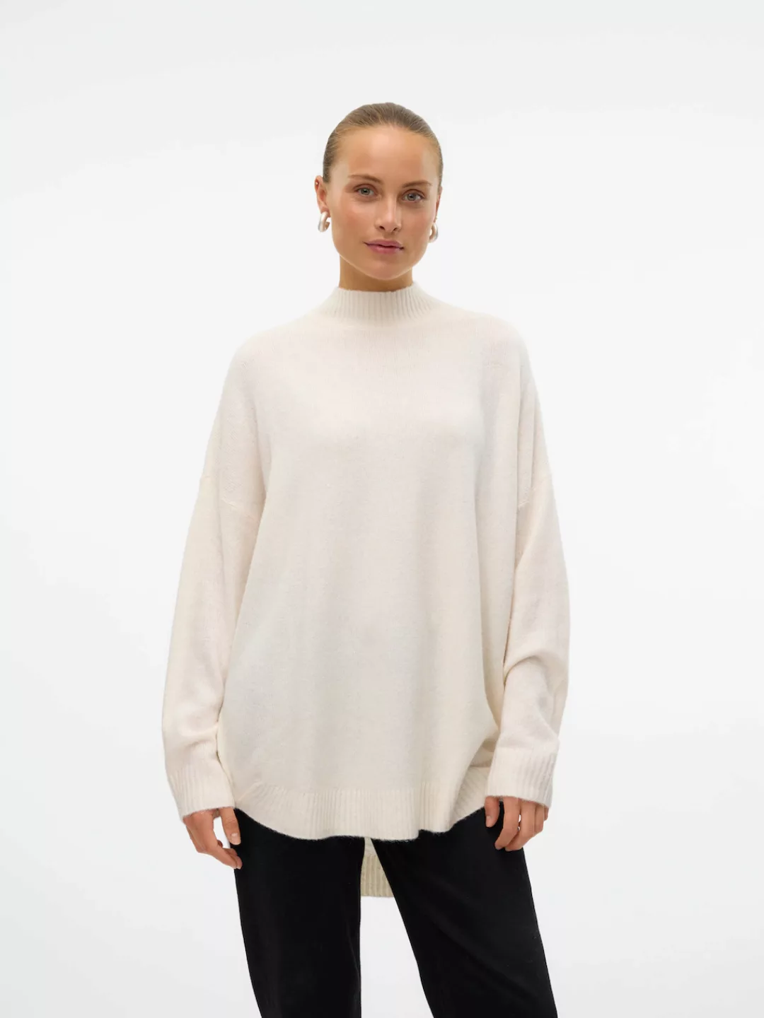 Vero Moda Strickpullover "VMPLAZA LS HIGHNECK LONG PULLOVER GA BOO" günstig online kaufen