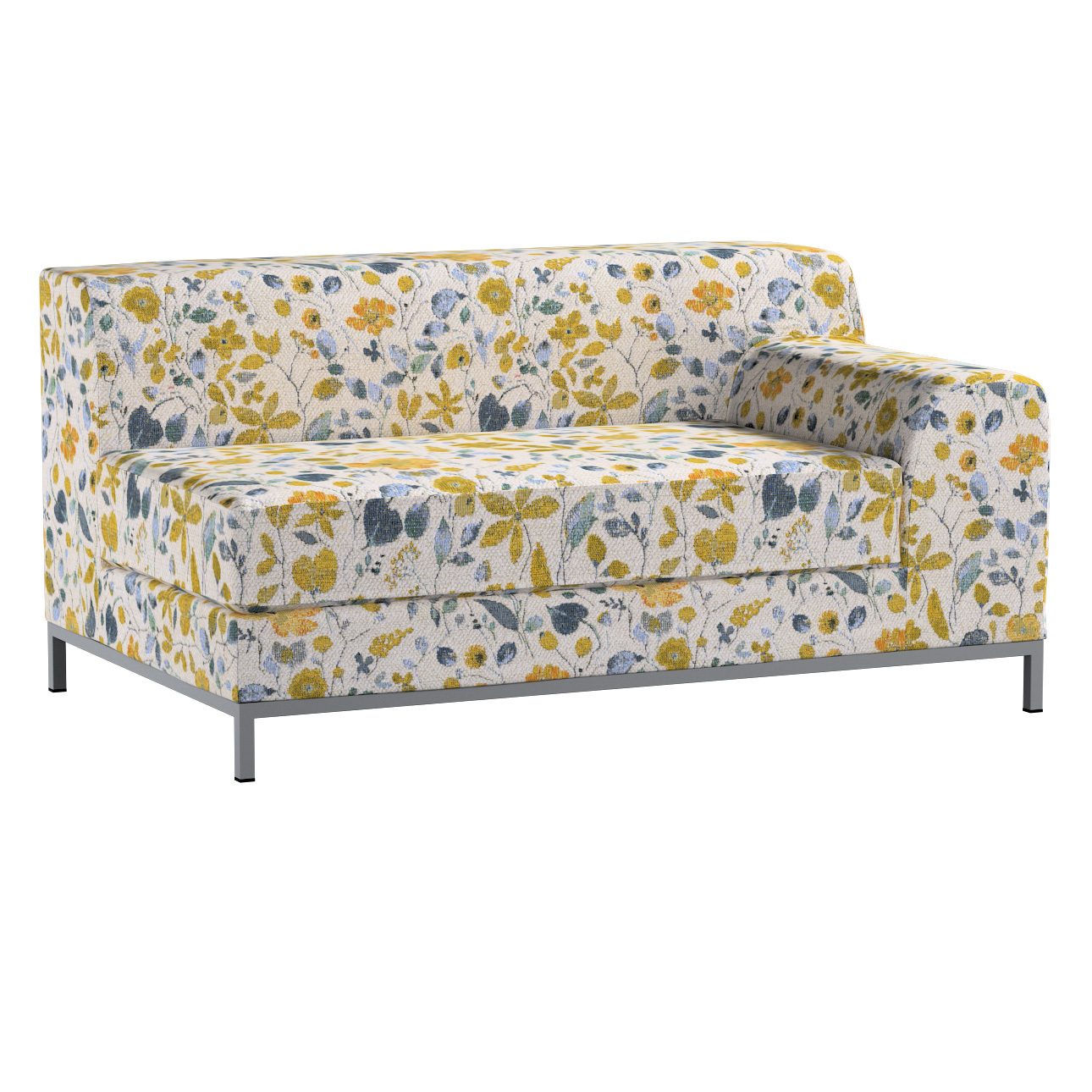 Bezug für Kramfors Sofa Recamiere links, gelb-blau, Bezug für Recamiere lin günstig online kaufen