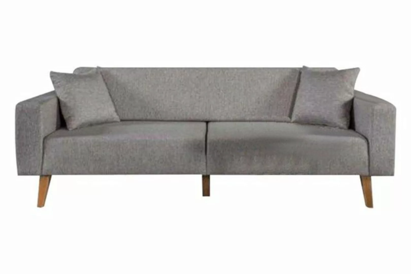 JVmoebel Sofa Polster Textil Couchen Sitz Wohnzimmer Sofa Dreisitzer Grau, günstig online kaufen