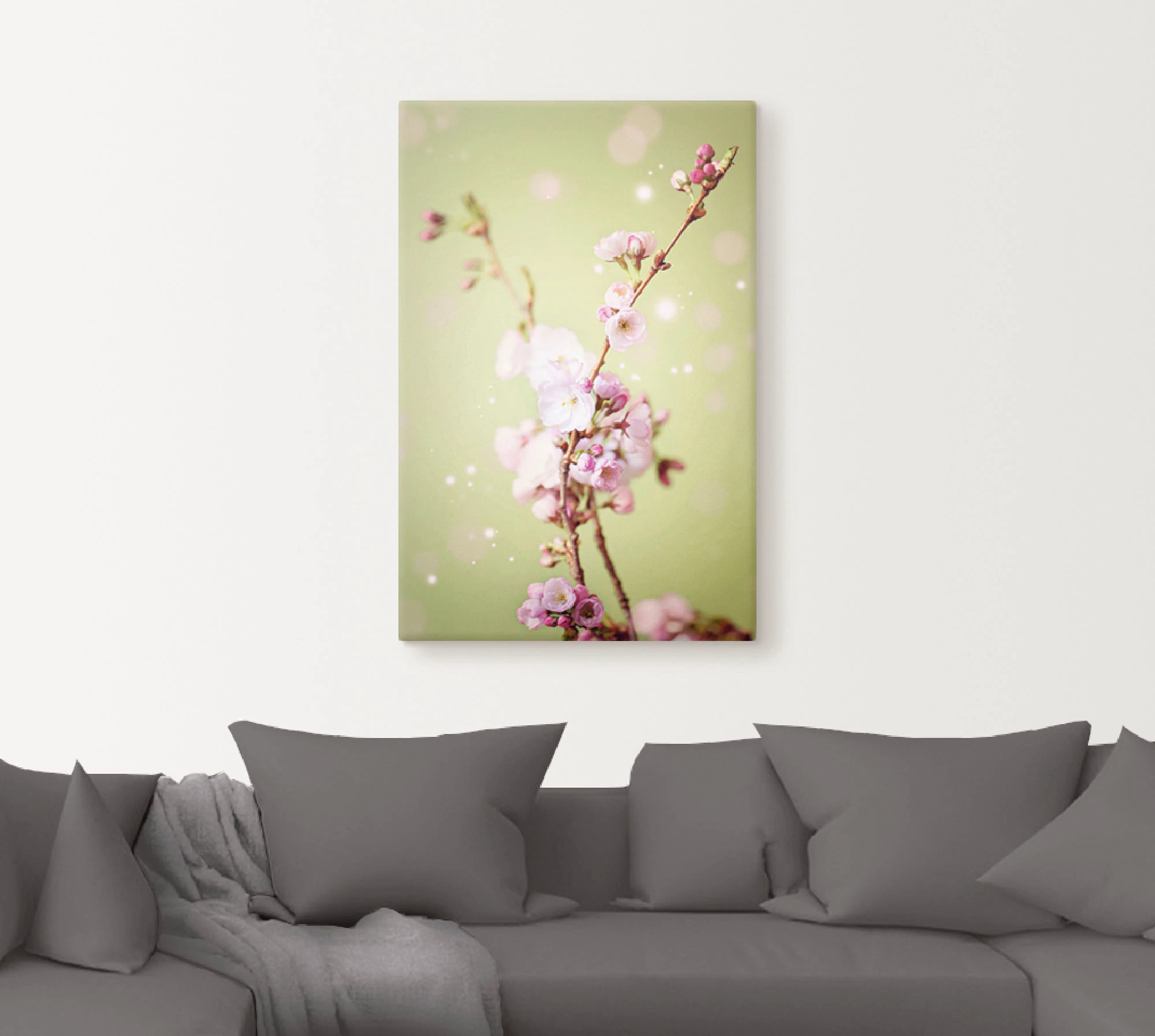 Artland Wandbild "Kirschblütenzweig", Blumen, (1 St.), als Leinwandbild, Wa günstig online kaufen