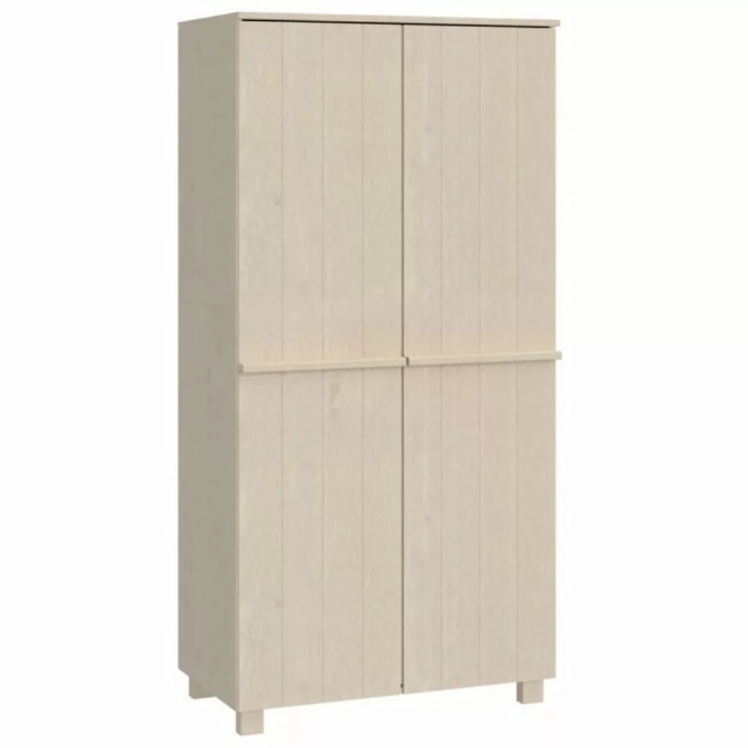 furnicato Kleiderschrank HAMAR Honigbraun 89x50x180 cm Massivholz Kiefer (1 günstig online kaufen