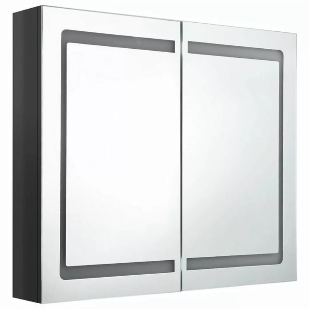 DOTMALL Spiegelschrank LED-Spiegelschrank fürs Bad Glänzend Schwarz 80x12x6 günstig online kaufen