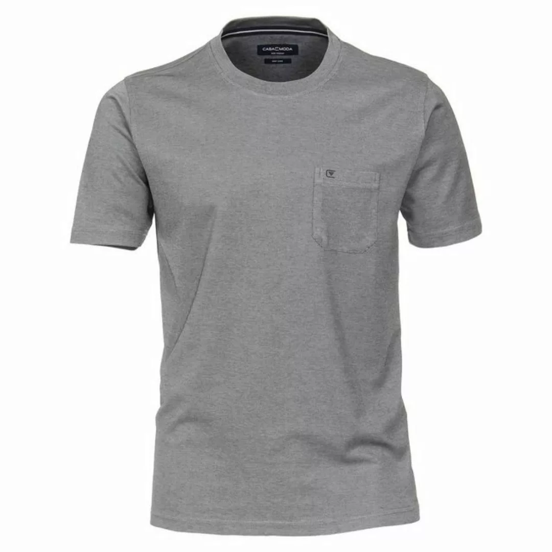 CASAMODA Langarm-Poloshirt CasaModa Große Größen Herren T-Shirt grau-navy m günstig online kaufen