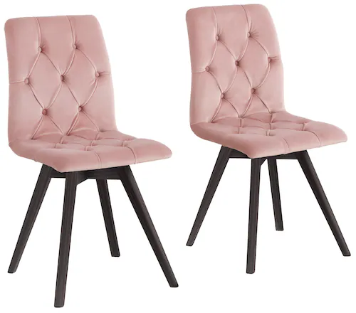 andas Esszimmerstuhl "Rania", (Set), 2 St., Samtoptik, mit Massivholzbeinen günstig online kaufen