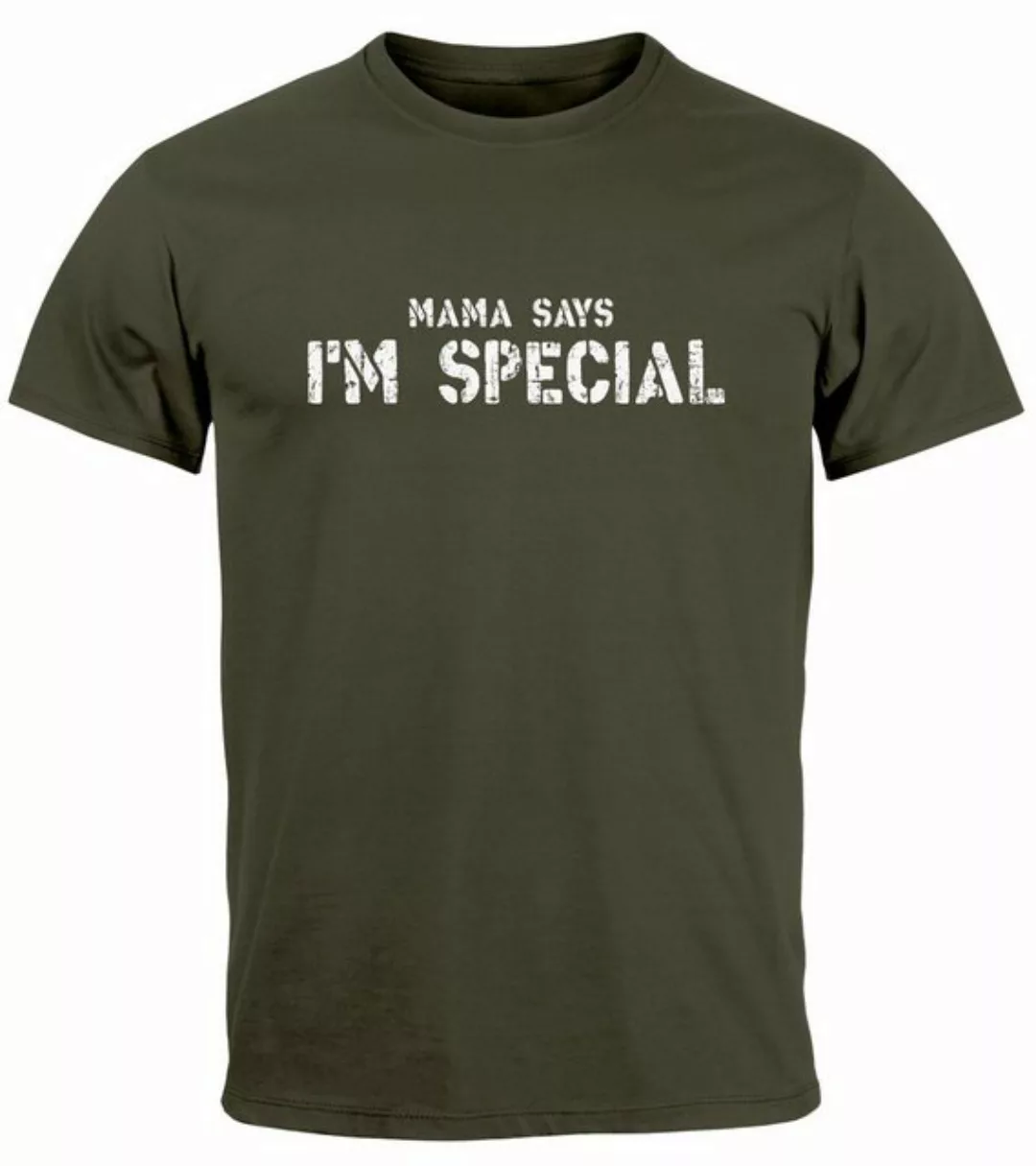 Neverless Print-Shirt Herren T-Shirt Spruch lustig Mama Says I Am Special I günstig online kaufen