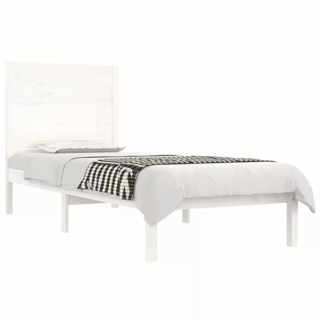 vidaXL Bett Massivholzbett Weiß 75x190 cm günstig online kaufen