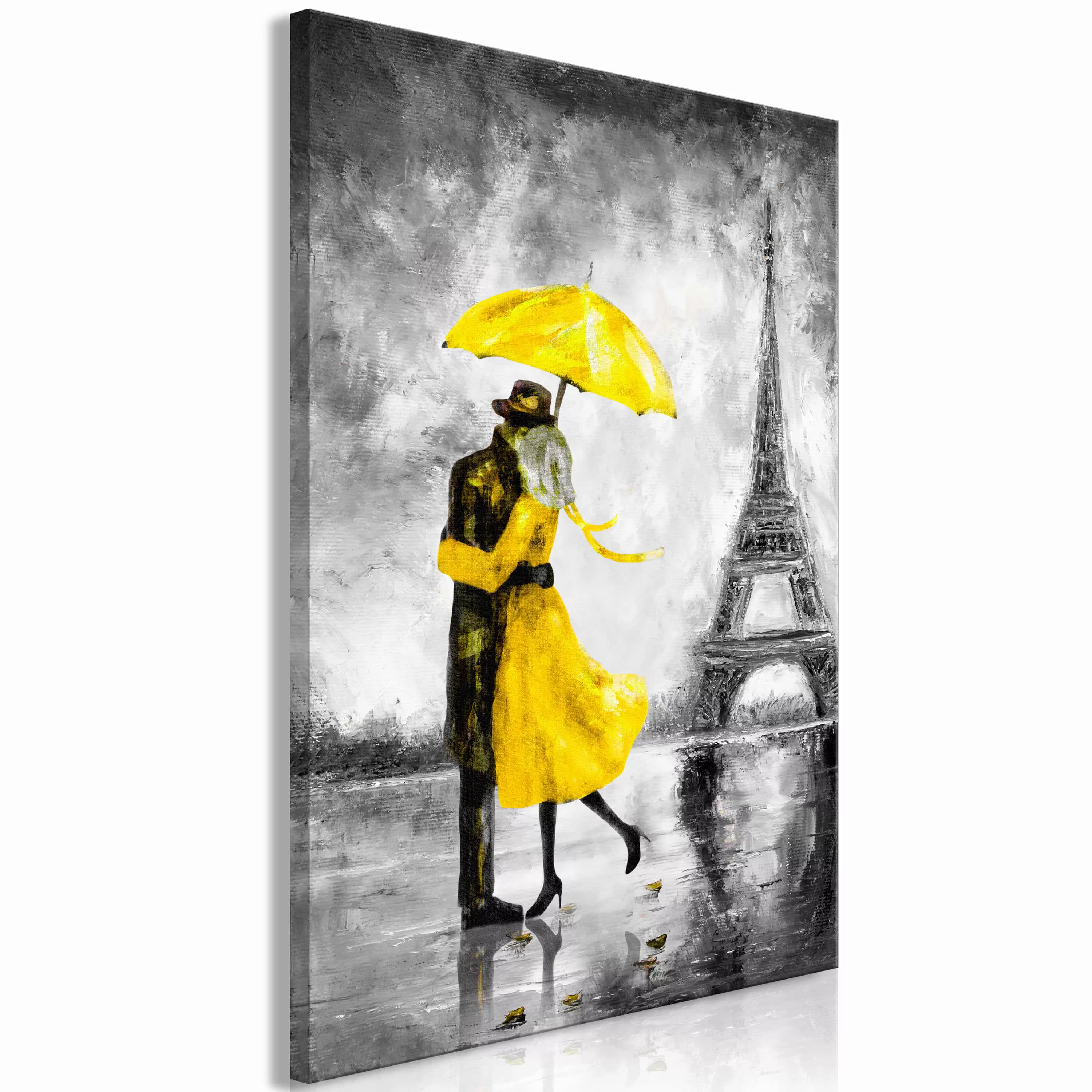Wandbild - Paris Fog (1 Part) Vertical Yellow günstig online kaufen
