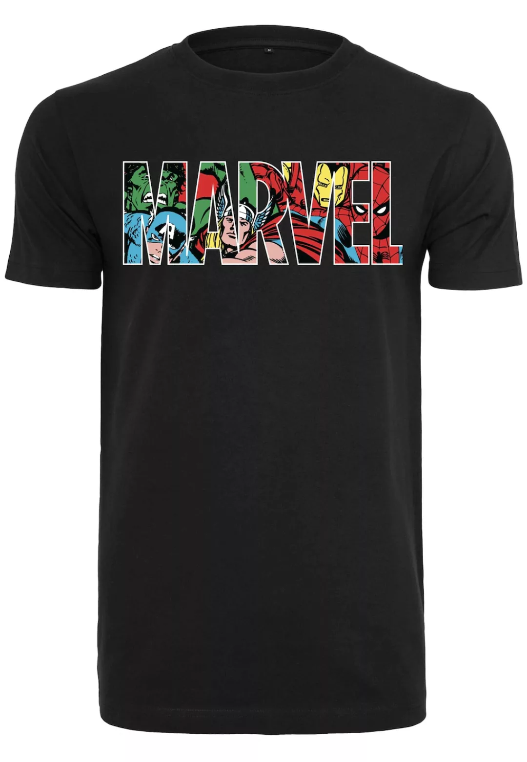 Merchcode T-Shirt "Merchcode Herren Marvel Logo Character Tee" günstig online kaufen