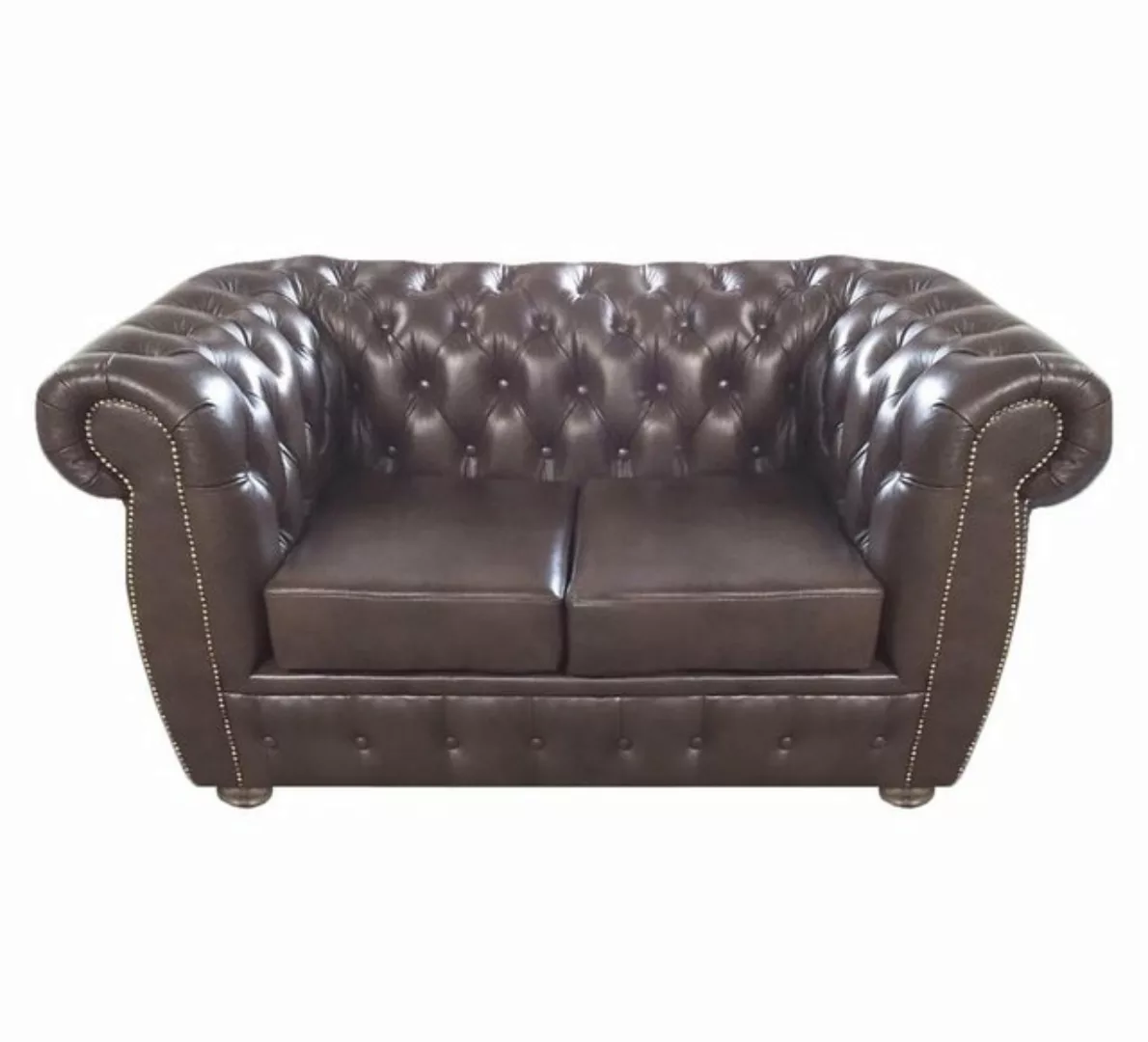 Xlmoebel Sofa Neues Chesterfield Zweisitzer-Sofa in Braun, Design-Polstermö günstig online kaufen