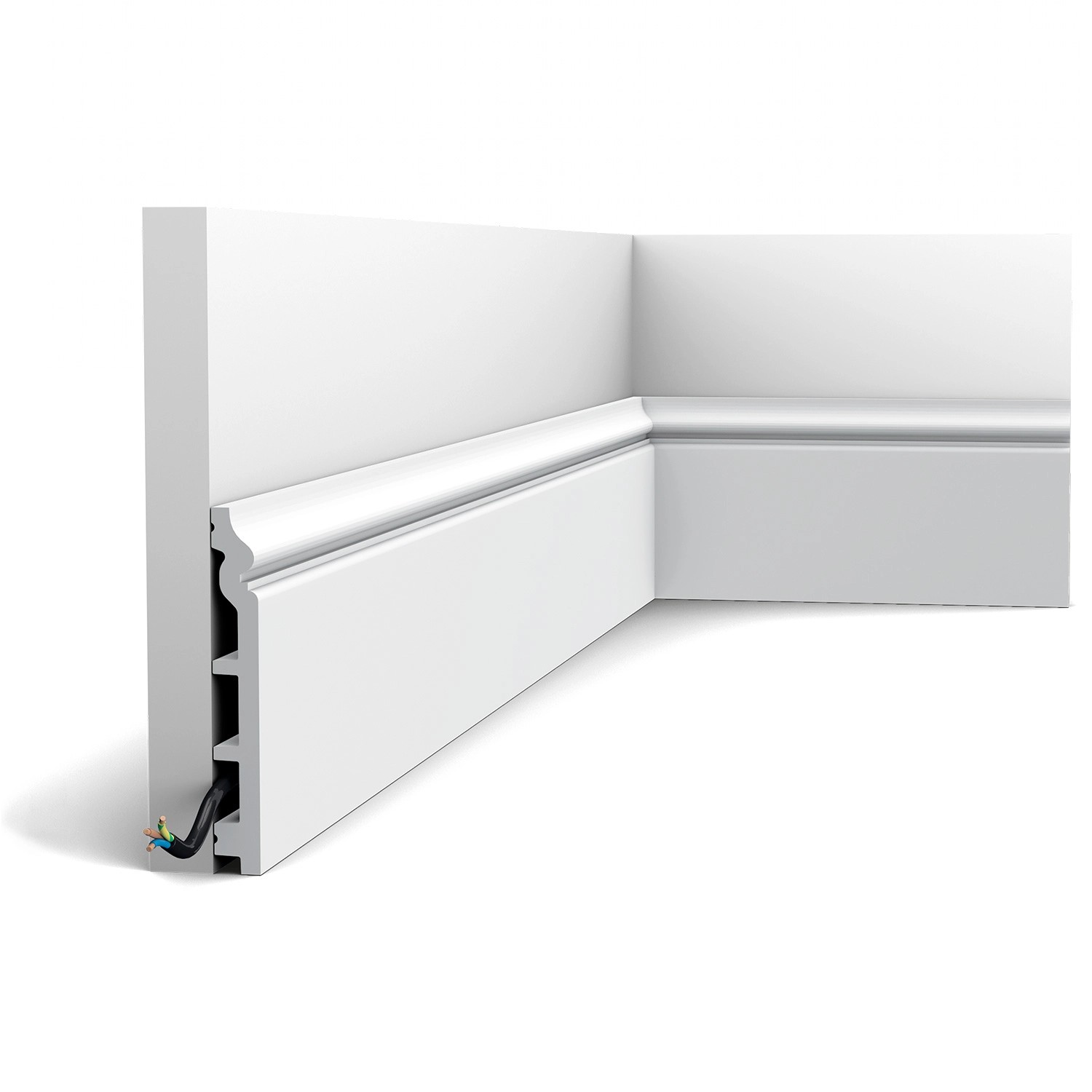 ORAC DECOR SX118-RAL9003 LUXXUS CONTOUR Sockelleiste bereits lackiert 2 m 2 günstig online kaufen