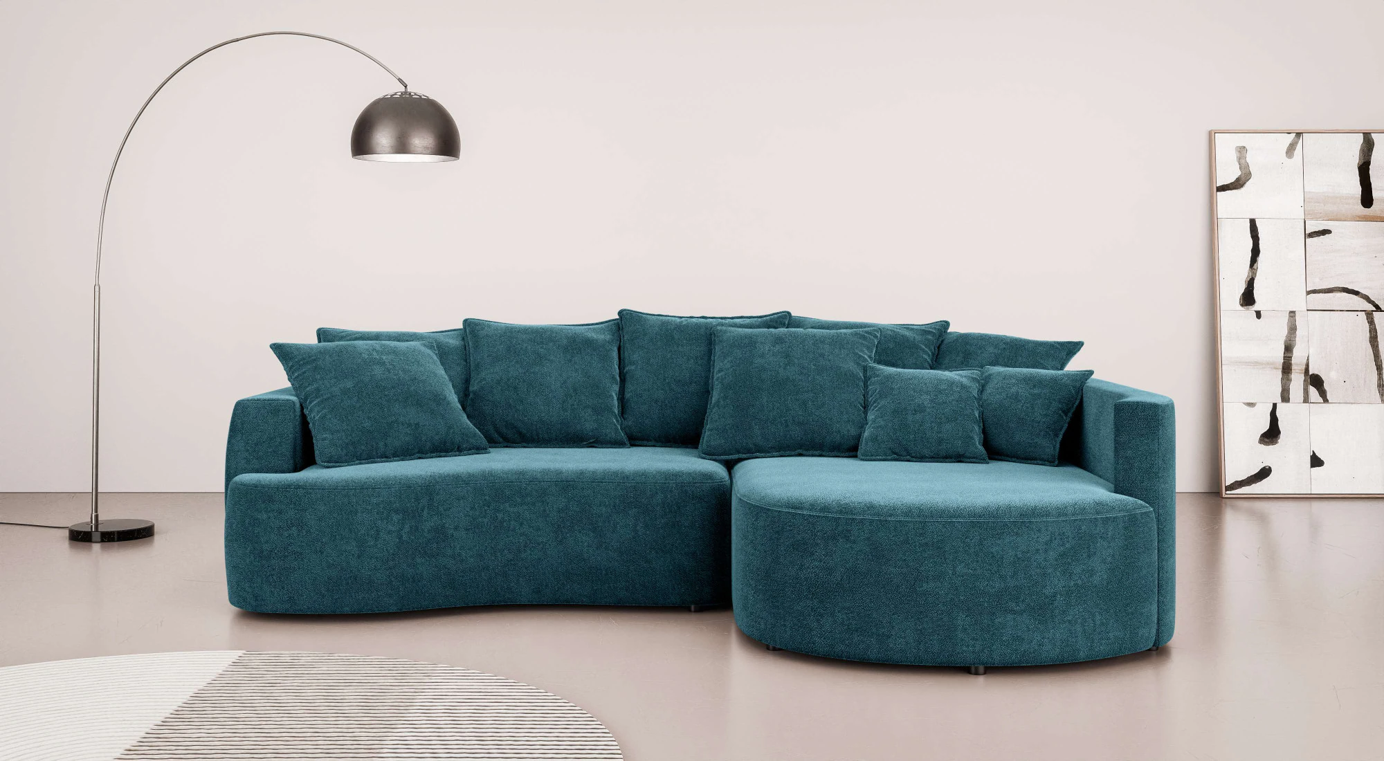 INOSIGN Ecksofa "Kahekili mit Bettfunktion und Bettkasten, B/H/T 255/90/181 günstig online kaufen