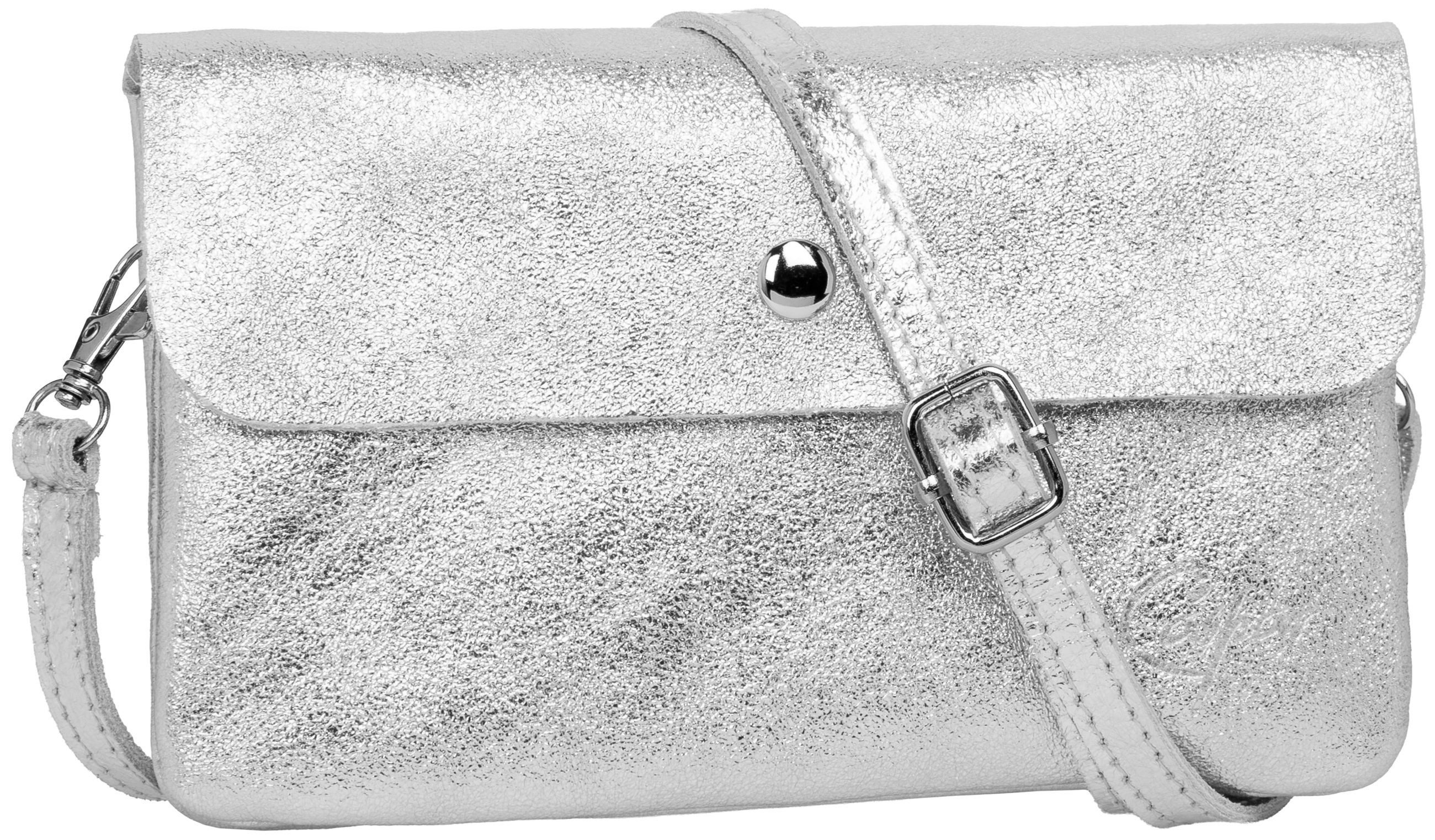 Caspar Umhängetasche Kleine Leder Clutch Damen günstig online kaufen
