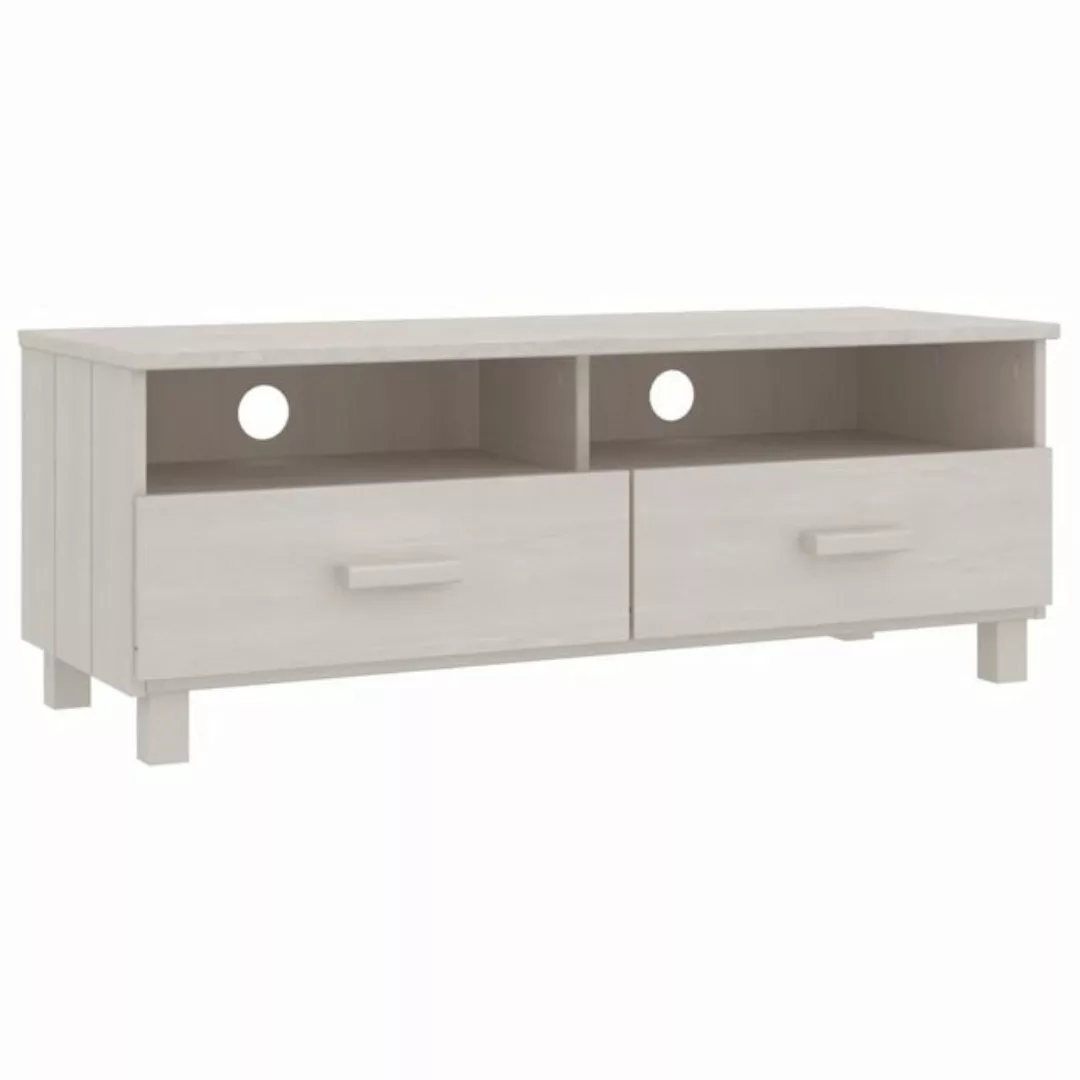 furnicato TV-Schrank HAMAR Weiß 106x40x40 cm Massivholz Kiefer günstig online kaufen