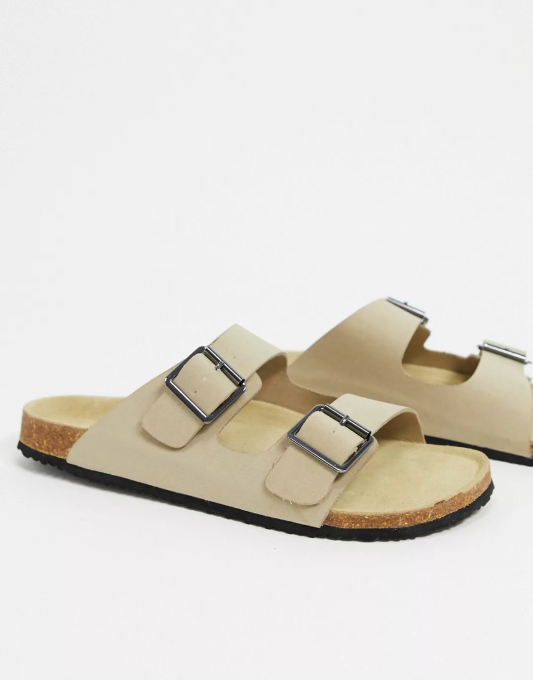 ASOS DESIGN – Sandalen in Stone-Neutral günstig online kaufen