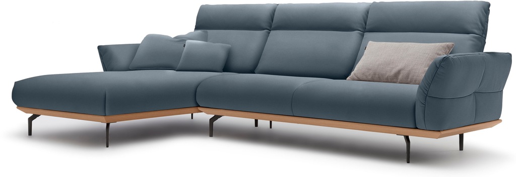 Creation BY ROLF BENZ Ecksofa »CR.460«, Sockel in Eiche, Winkelfüße in Umbr günstig online kaufen