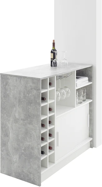 Stolkom Bartisch »Planter«, Beton Dekor, Tisch mit Flaschenregal günstig online kaufen