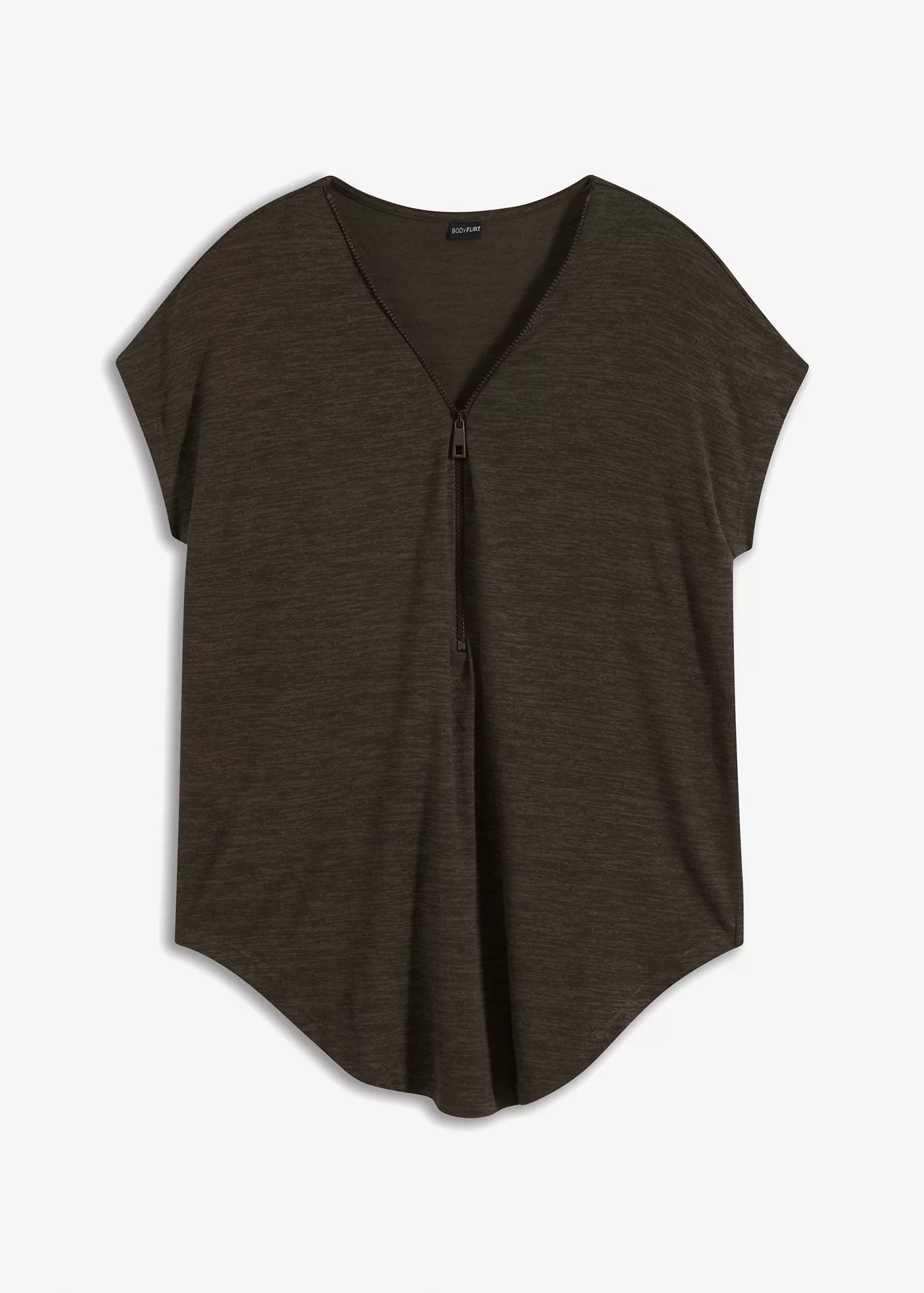 Oversize-Shirt mit Reißverschluss günstig online kaufen