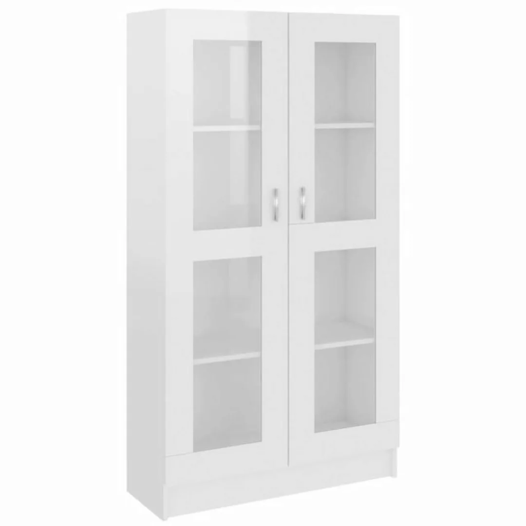 furnicato Vitrine Vitrinenschrank Hochglanz-Weiß 82,5x30,5x150 cm Holzwerks günstig online kaufen