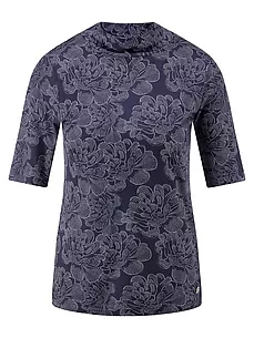 Shirt Stehkragen Uta Raasch blau günstig online kaufen