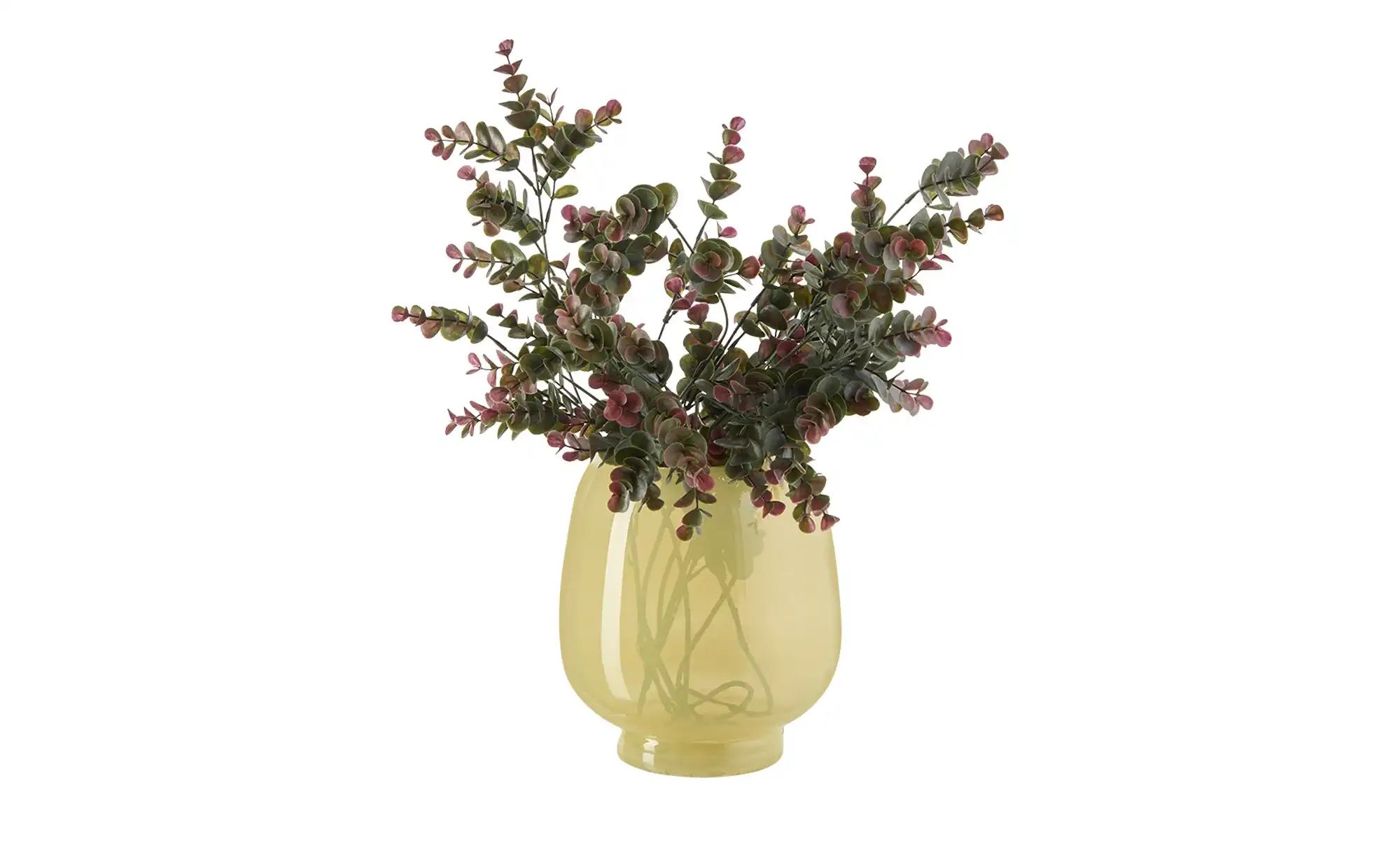 HOME STORY Vase ¦ gelb ¦ Glas ¦ Maße (cm): H: 22  Ø: 19.5 Accessoires > Vas günstig online kaufen