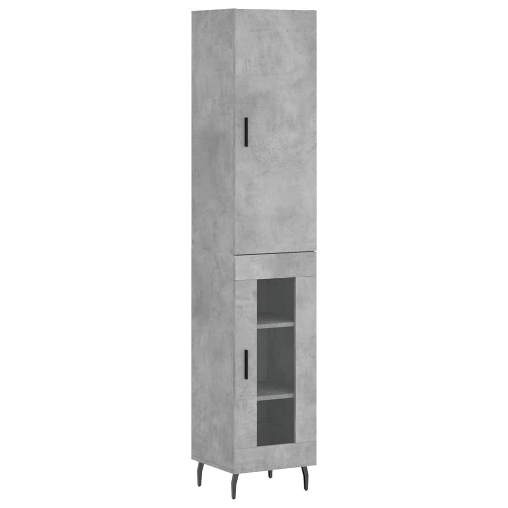 vidaXL Highboard Highboard Betongrau 34,5x34x180 cm günstig online kaufen