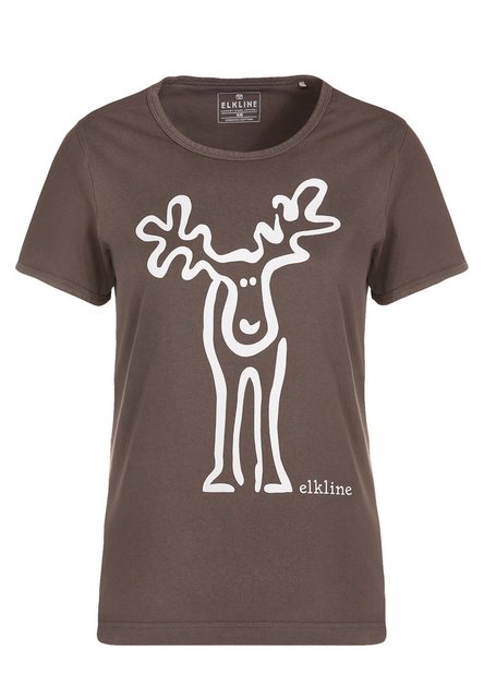 Elkline T-Shirt Rudolfine Retro Kult Elch Brust und Rücken Print günstig online kaufen